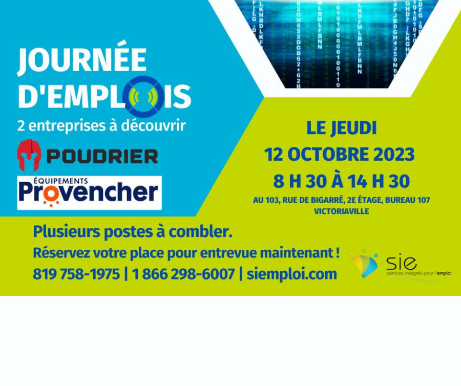 JOURNÉE D'EMPLOIS | 12 OCTOBRE 2023