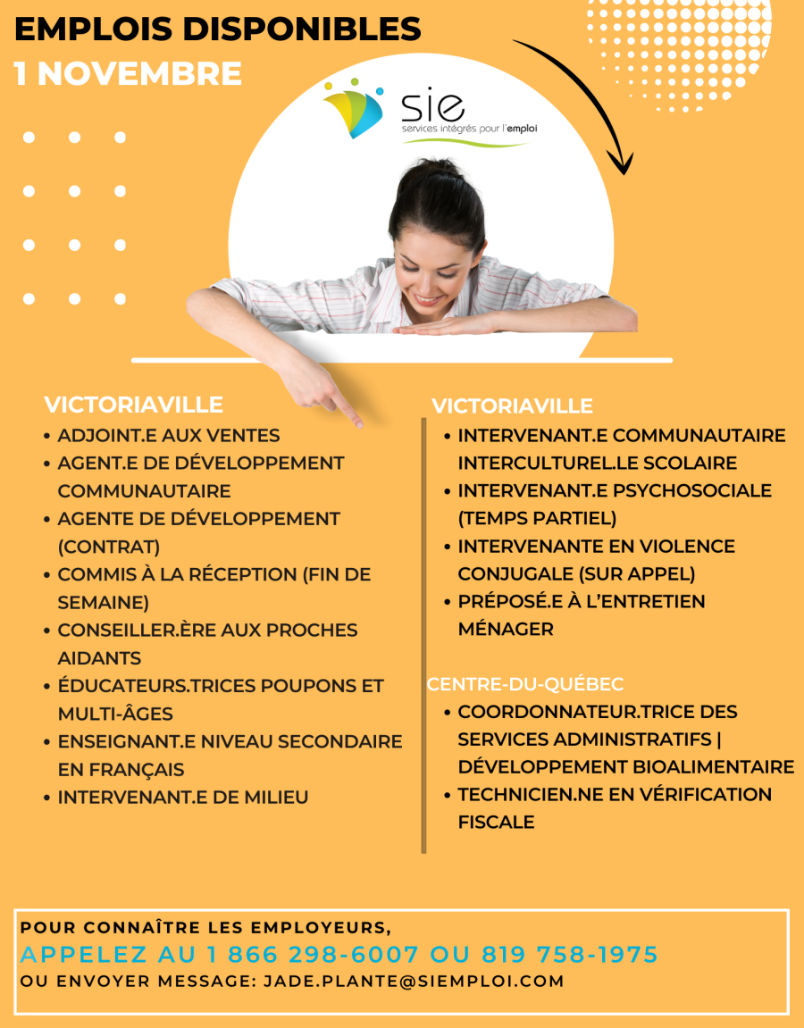 EMPLOIS | 1ER NOVEMBRE 2024