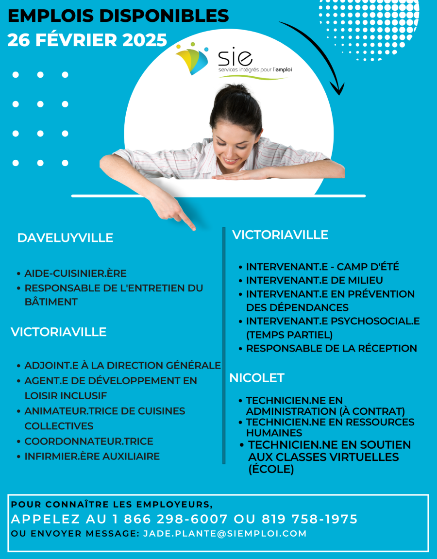 EMPLOIS | 26 FÉVRIER 2025