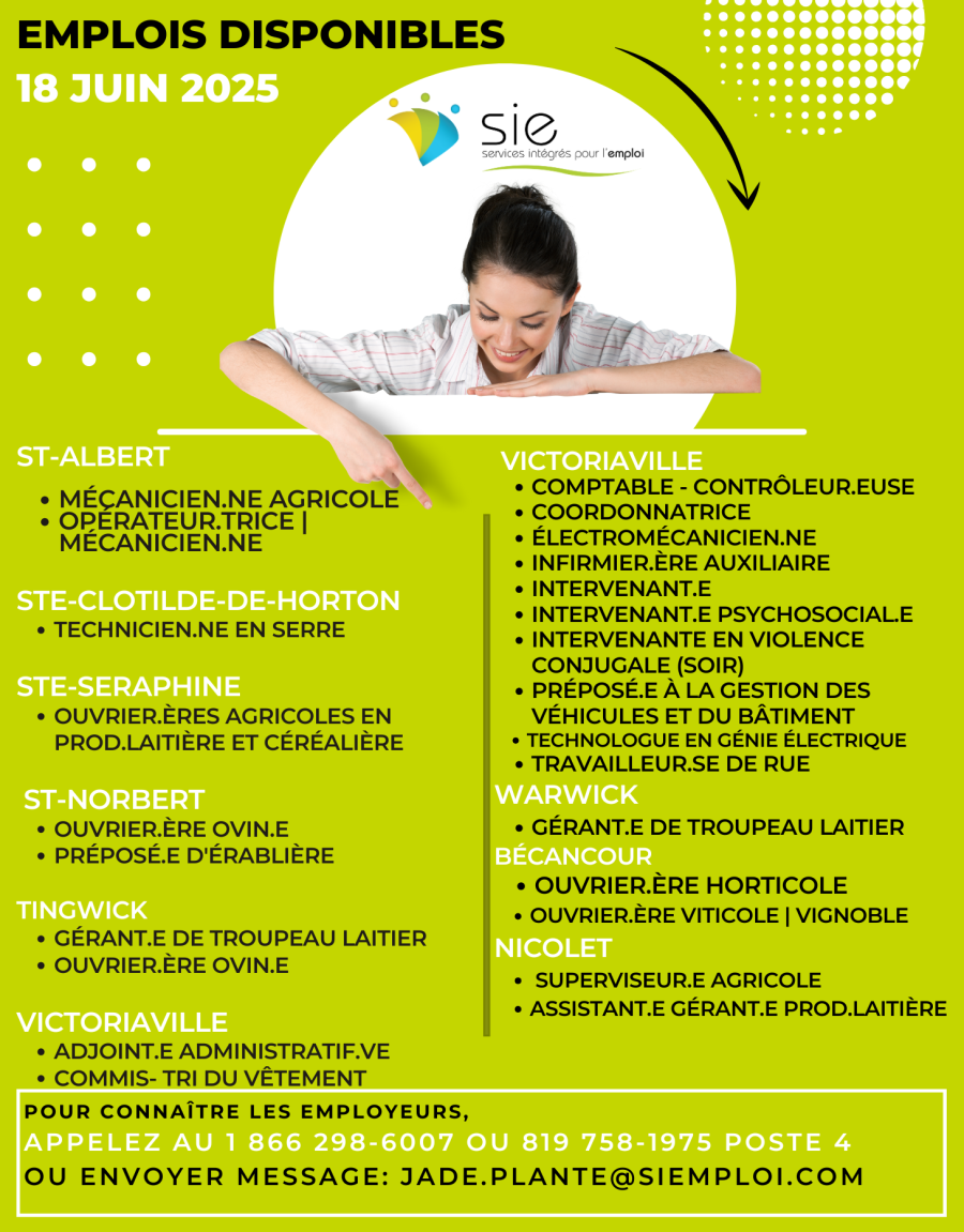 EMPLOIS | 18 JUIN 2025