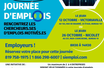 JOURNÉES D'EMPLOIS | LES 12 ET 26 OCTOBRE