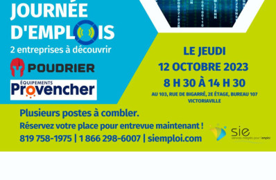 JOURNÉE D'EMPLOIS | 12 OCTOBRE 2023
