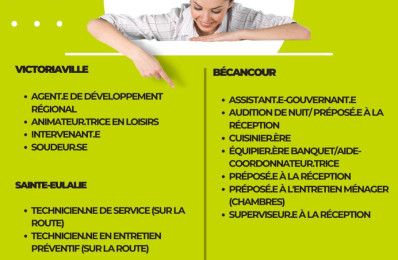 EMPLOIS DISPONIBLES  | 16 OCTOBRE 2023