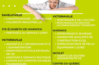 DES EMPLOIS POUR VOUS ! CE 9 AVRIL 2024