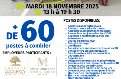 JOURNÉE D'EMPLOIS DE BÉCANCOUR | 18 NOVEMBRE